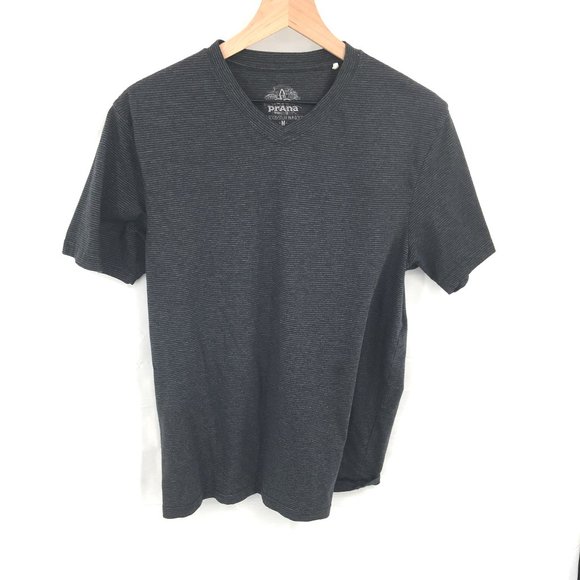 Prana Other - Prana v-neck t-shirt grey black stripes outdoor comfy casual classic shirt M Men